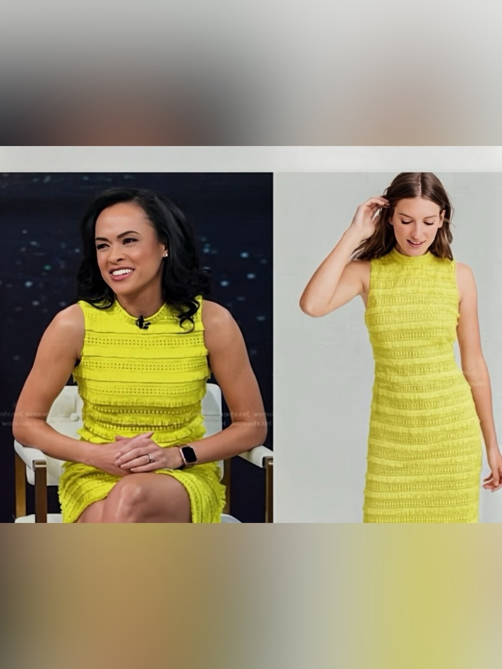 J. CREW Sleeveless Yellow Fringe Shift Dress - Women